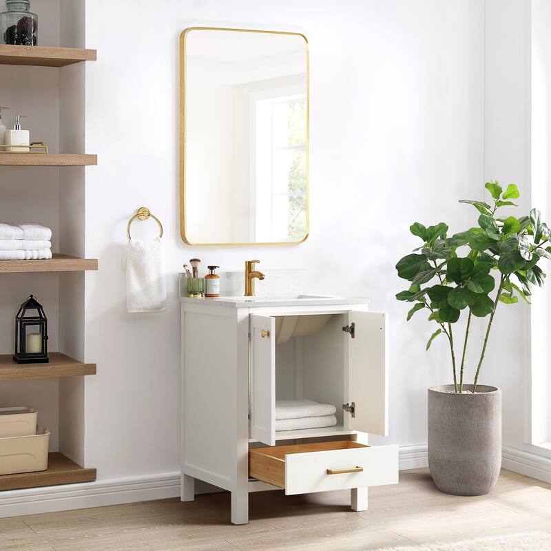 Shannon 24" Single Vanity with Composite Stone Countertop without Mirror