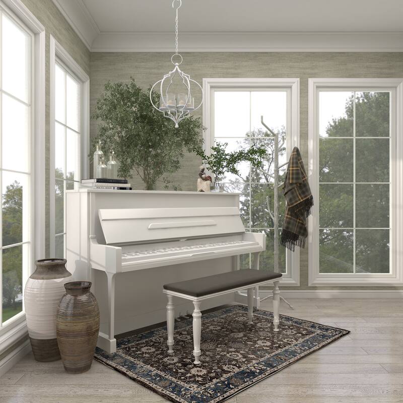 Elegant Decorative Metal Hanging Candelabra - Black or White