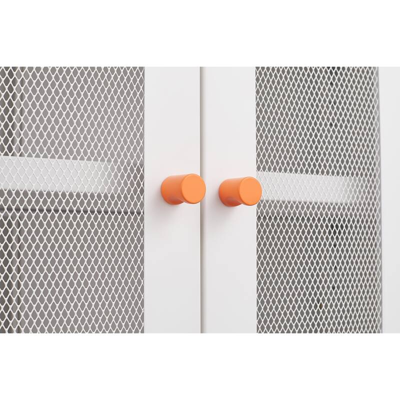 High Foot Double-Sided Mesh Door Shoe Cabinet With Movable Double-Layer Partitions And Hollow Base
