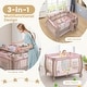 preview thumbnail 27 of 28, Costway Portable Baby Playard Nursery Center Crib with Hanging Toys & - See Details