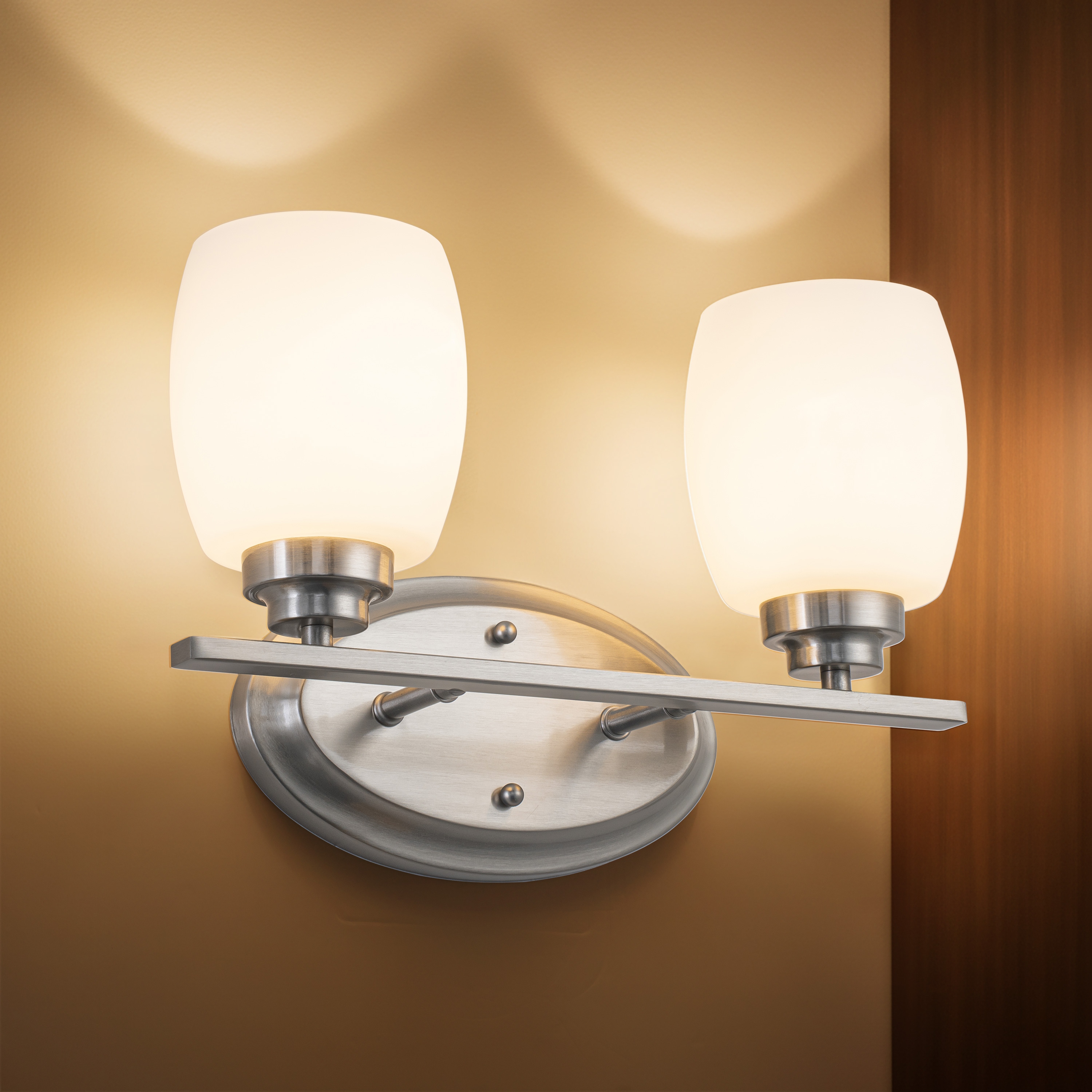 C Cattleya Vanity Light Indoor Wall Sconce Light with White Opal Glass