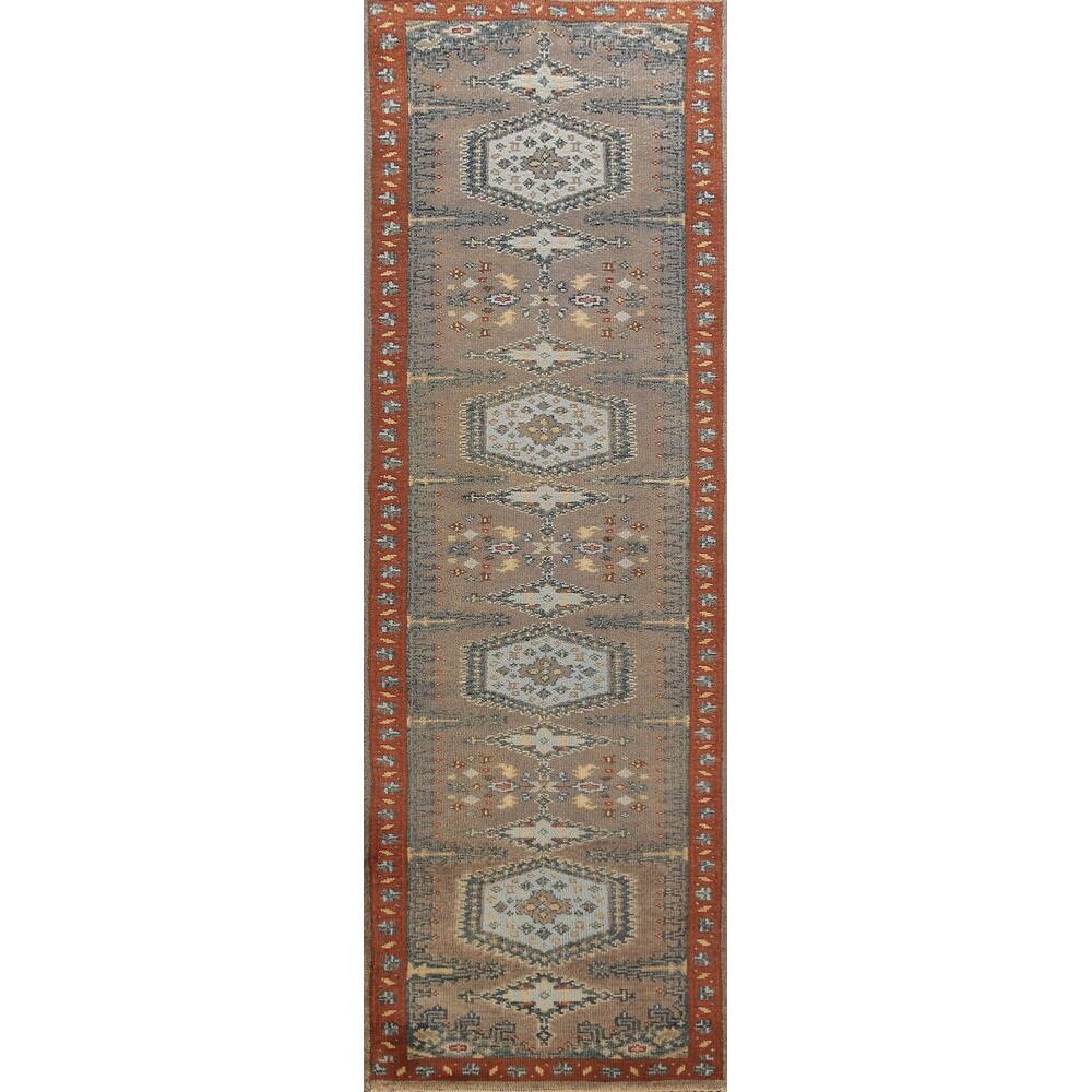 Viss Indian Runner Rug Handmade Wool Carpet - 2'5"x 9'11"