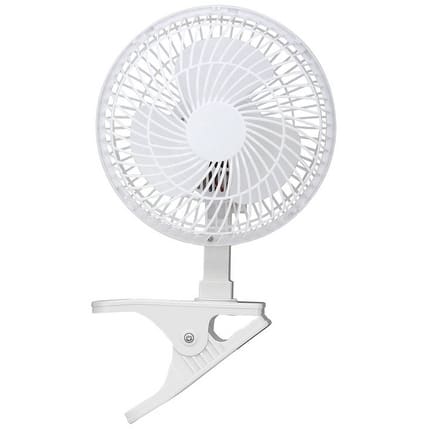 Shop Pelonis Ftw15 8hc Desk Fan With Clip 6 White 2 Speed Overstock 12521073