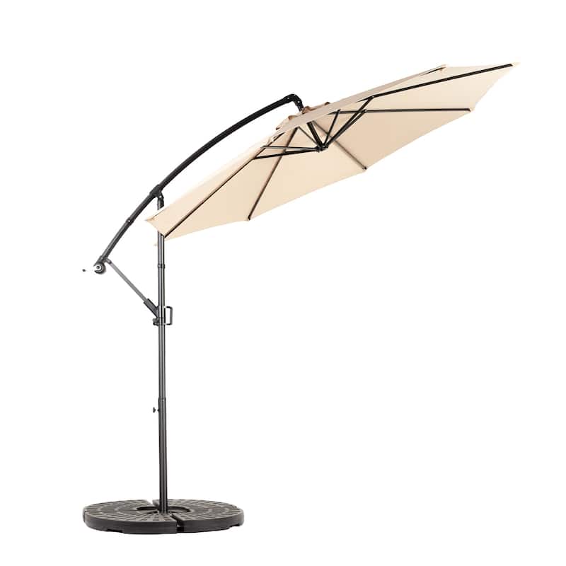 Topcraft 10ft Offset Hanging Market Patio Umbrella