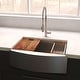 preview thumbnail 11 of 11, ZLINE 33 in. Moritz Farmhouse Apron Single Bowl Satin Steel Kitchen Sink with Bottom Grid