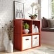 preview thumbnail 1 of 5, John Louis Home Solid Wood 4 Cube Storage Organizer Red Mahogany