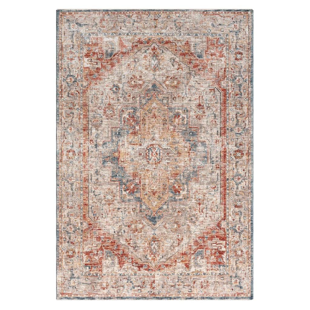 Terra by Obeetee Hampton Medallion Beige Rug