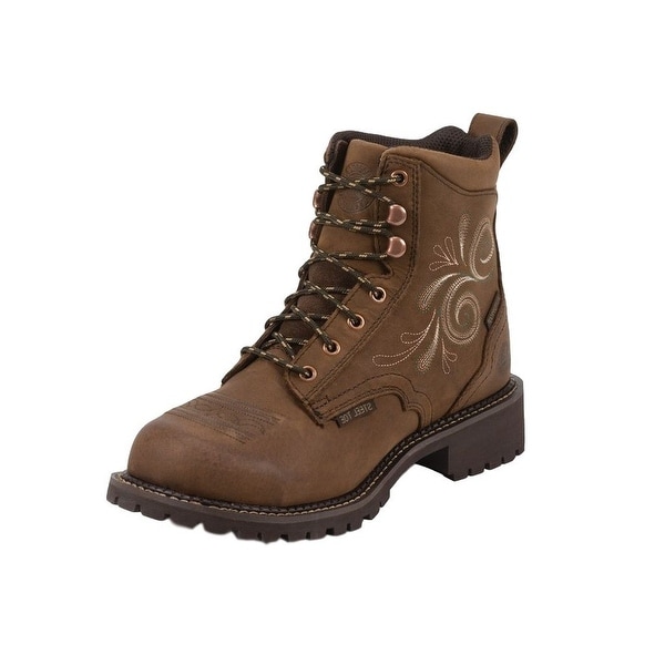 womens justin steel toe boots