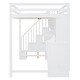 preview thumbnail 27 of 37, Full Over Full Size Murphy Bed with Hydraulic Lift & Desk Design, Gray