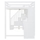 preview thumbnail 26 of 36, Full Size Convertible Murphy Bunk Bed with Hydraulic Lift, Built-In Desk, Storage Staircase