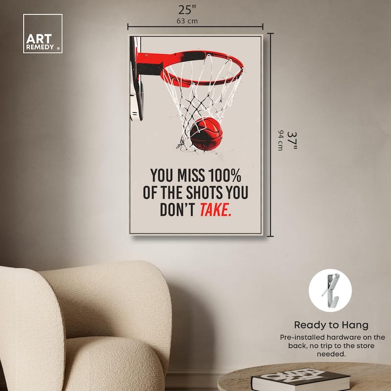 The Shots You Take Hoop Canvas by Art Remedy