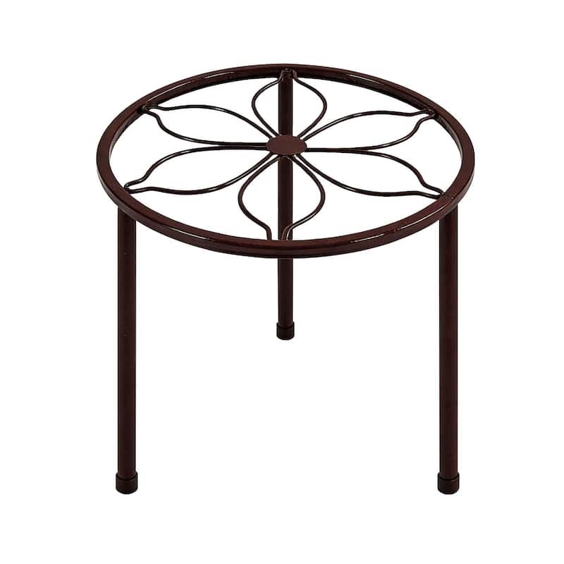 Javlergo 5-Piece Metal Plant Stand Set Multiple Sizes Black Heavy Duty Flower Pot Holder Stands for Indoor Outdoor Use