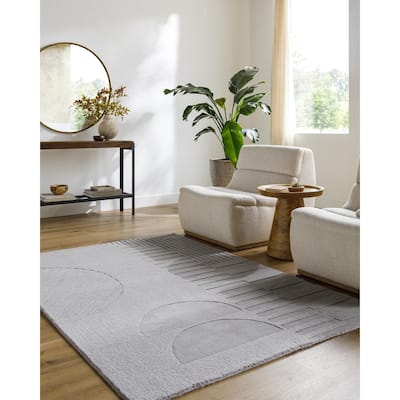 Ashlie Casual Solid Color Wool Area Rug
