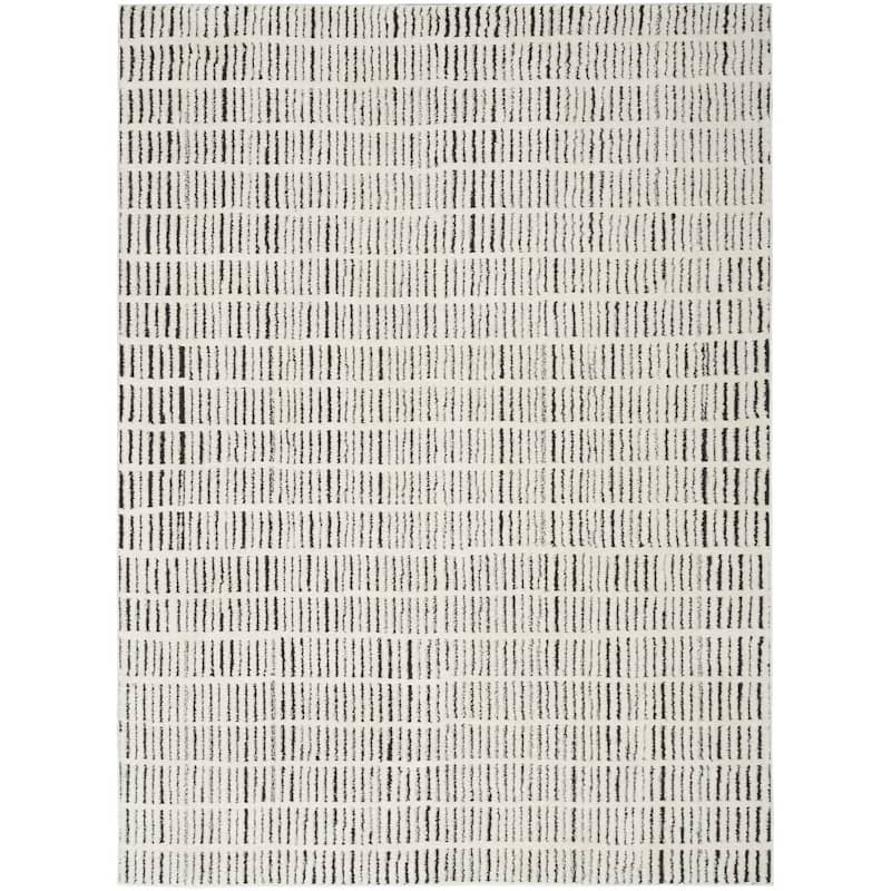 Gani Power Loomed Geometric Modern Stain Resistant Area Rug By HomeRoots - 71' X '47' X '0.63
