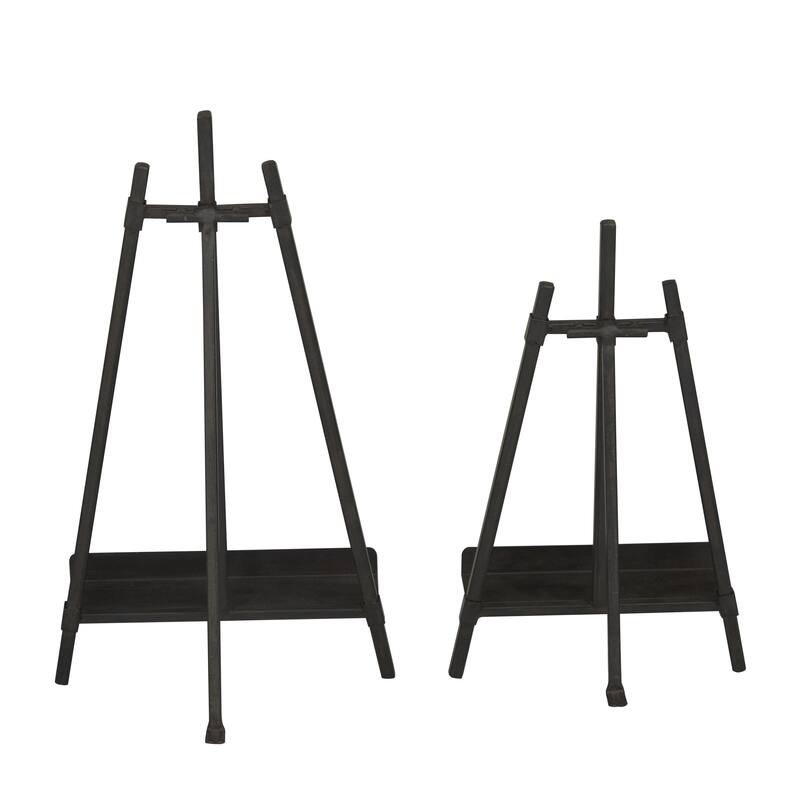 Metal Display Easel with Foldable Stand - Set of 2 Black or Gold - Roche River Decor