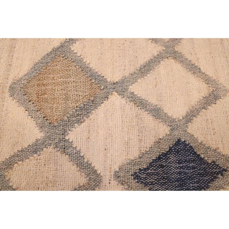 ECARPETGALLERY Flat-Weave Palas Denizli Cream Jute Kilim - 5'4 x 7'4