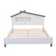 preview thumbnail 38 of 48, Wood Bed Frame w/ House-Shaped Headboard & Motion Activated Night Lights for Kids