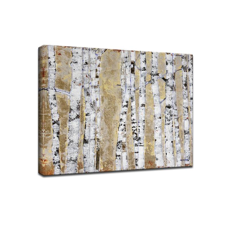 'October Birch Grove' Wrapped Canvas Wall Art by Norman Wyatt Jr.
