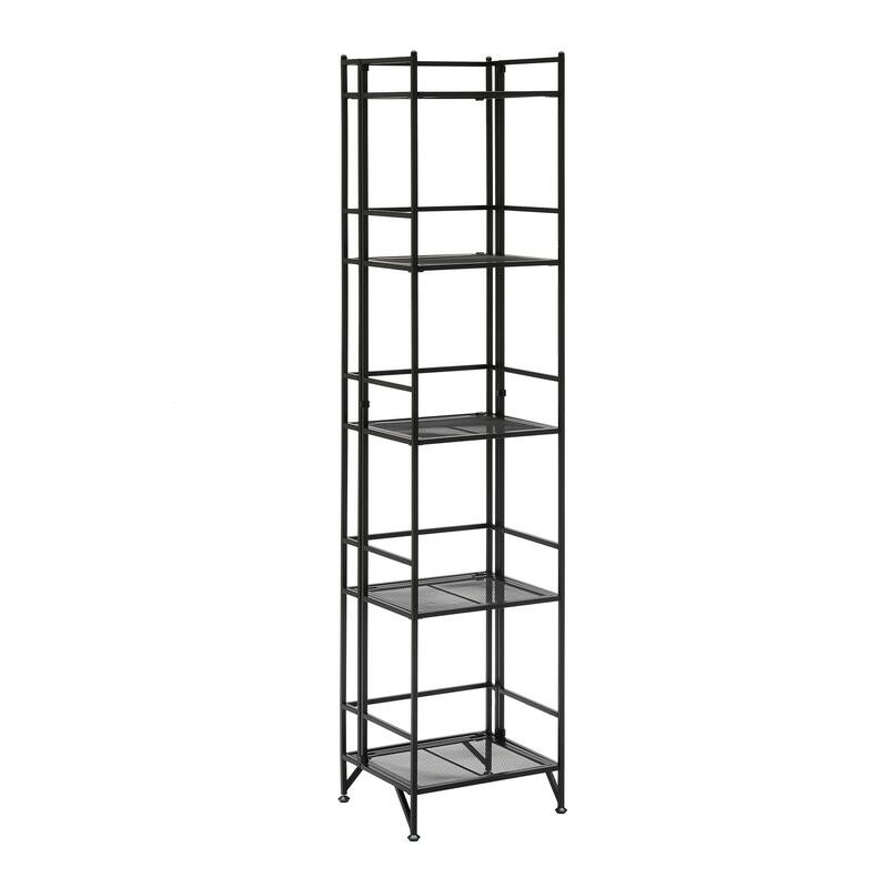 Convenience Concepts Xtra Storage 5 Tier Folding Metal Mesh Shelf - Black