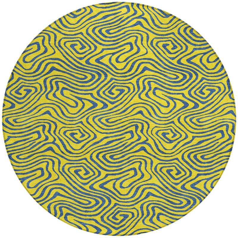 HomeRoots Abstract Transitional Rectangle Outdoor Rug