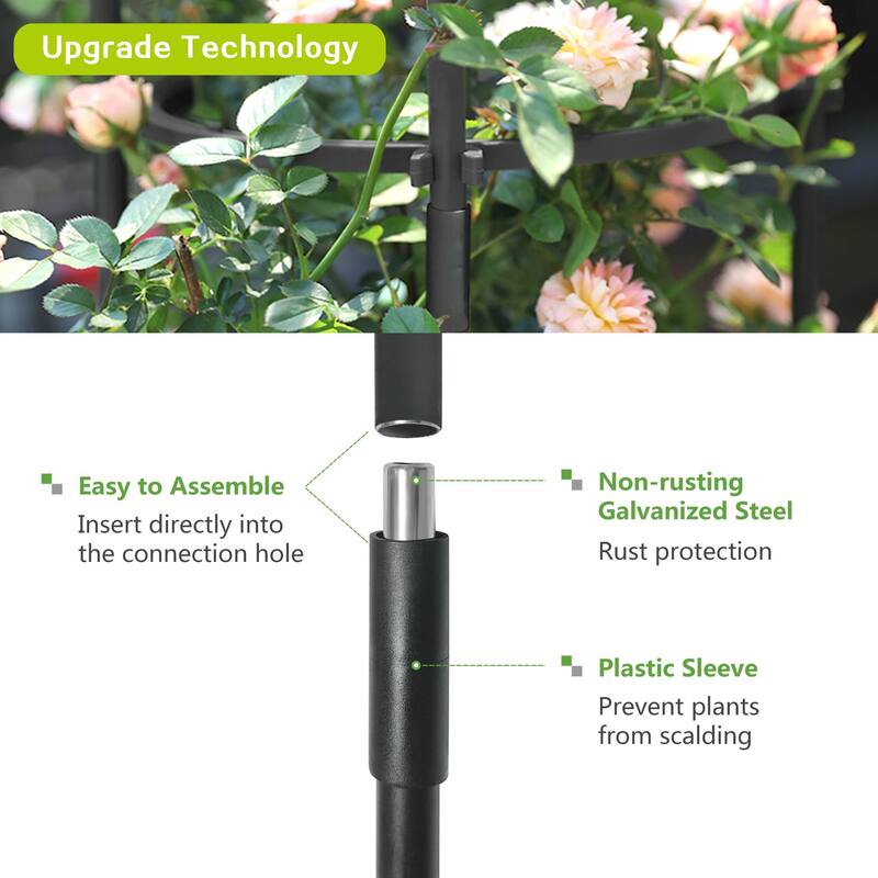 6.2ft Lightweight Rust-Proof Garden Obelisk Trellis