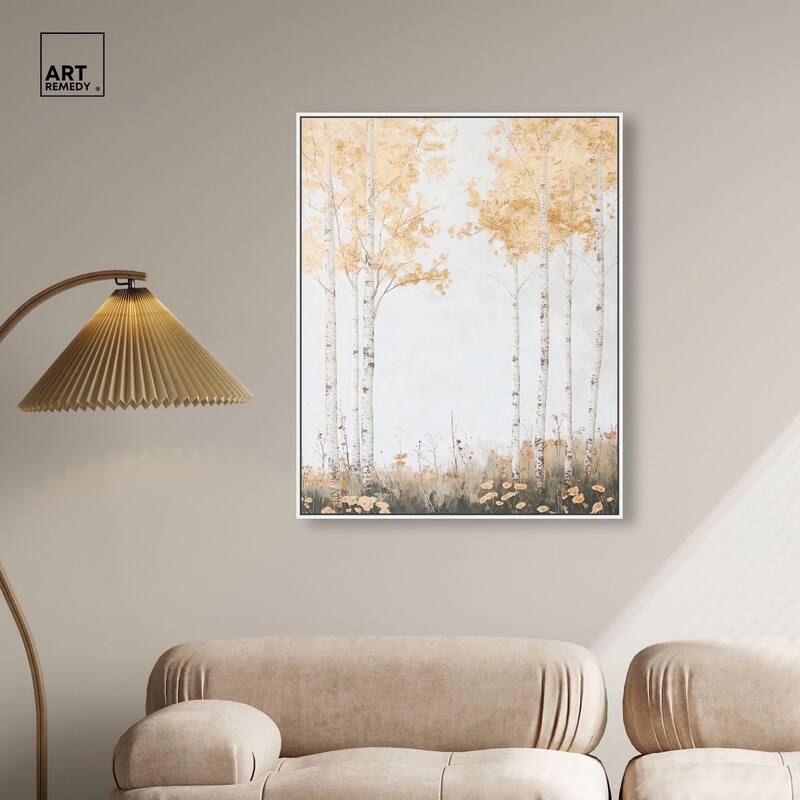 Pale Birch Reverie Canvas by Art Remedy