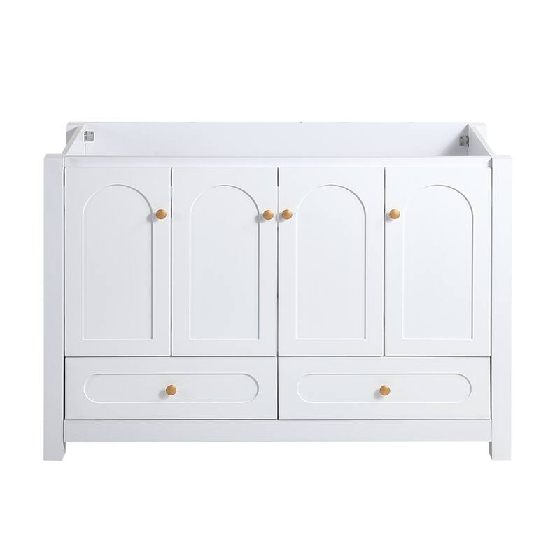 48" White Bathroom Vanity (excluding the ceramic basin) - White