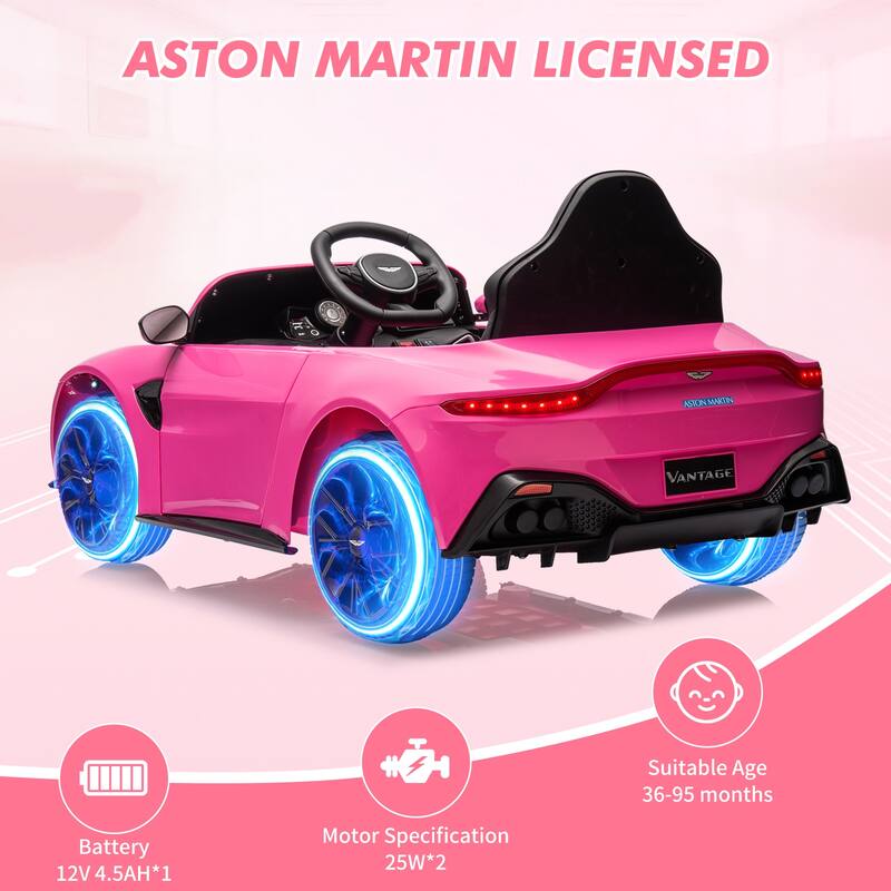 12V Ride on Car for Kids Licensed Aston Martin with Remote Control
