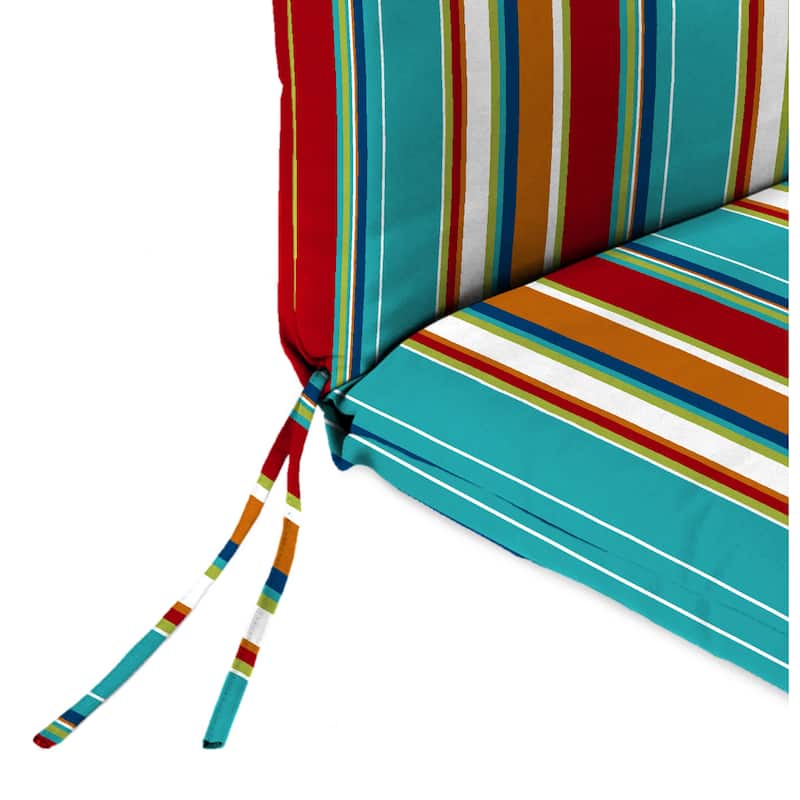 22" x 44" Outdoor Chair Cushion with Ties and Loop - 44'' L x 22'' W x 4'' H
