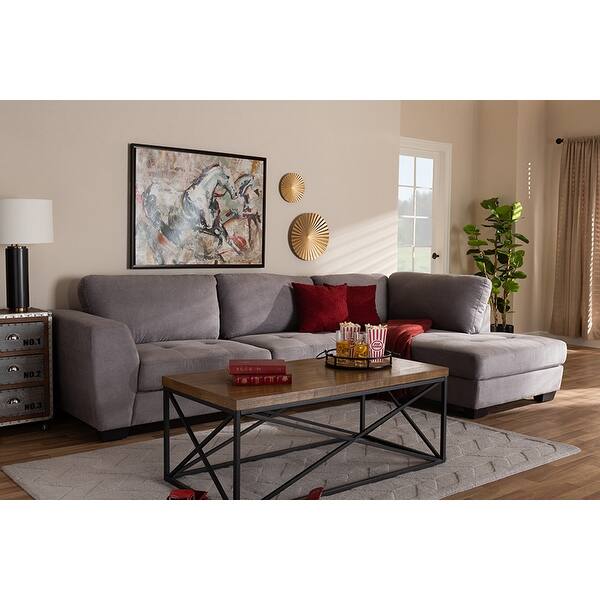 Shop Manchester Gray Fabric Right Facing Sectional Sofa On Sale