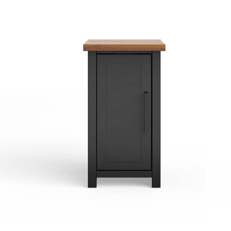 14 inch Chairside Table, No Assembly Required, and Whiskey Finish