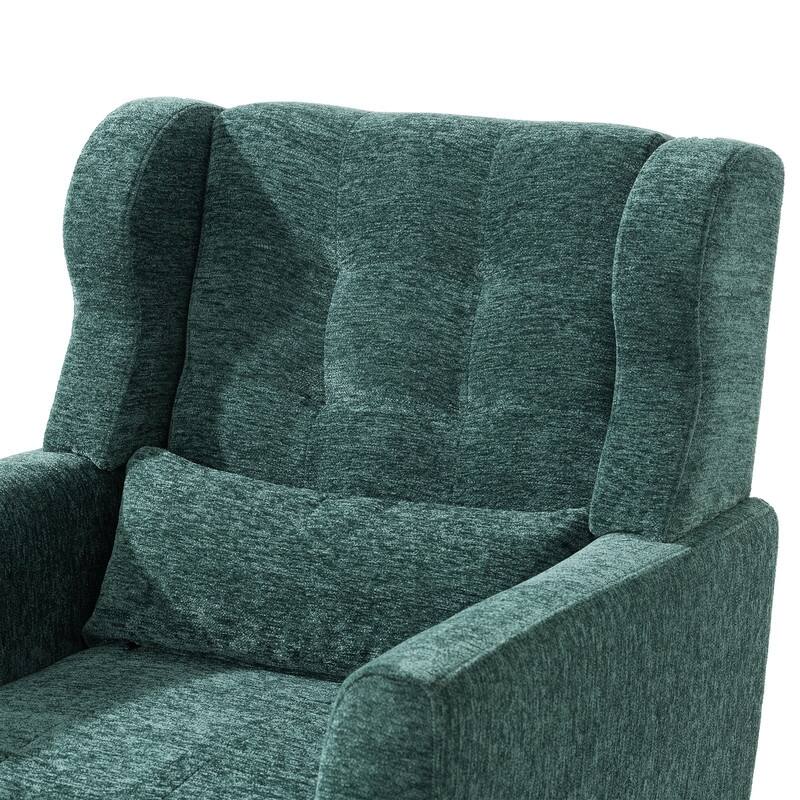 GEITIN Modern Upholstered Accent Arm Chair with Wooden Legs