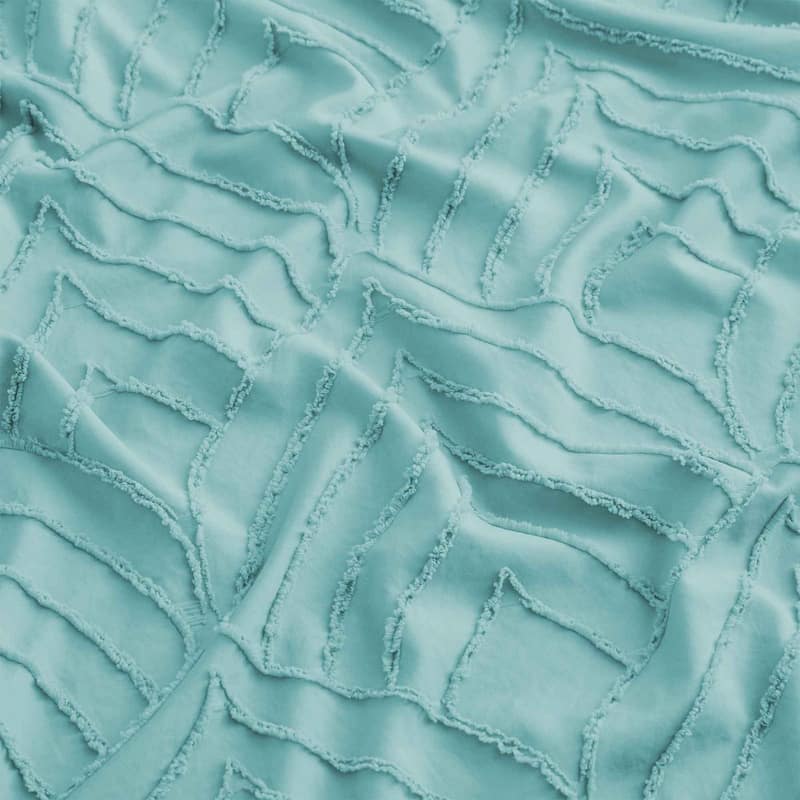 Clipped Jacquard Leaf Duvet Cover Set