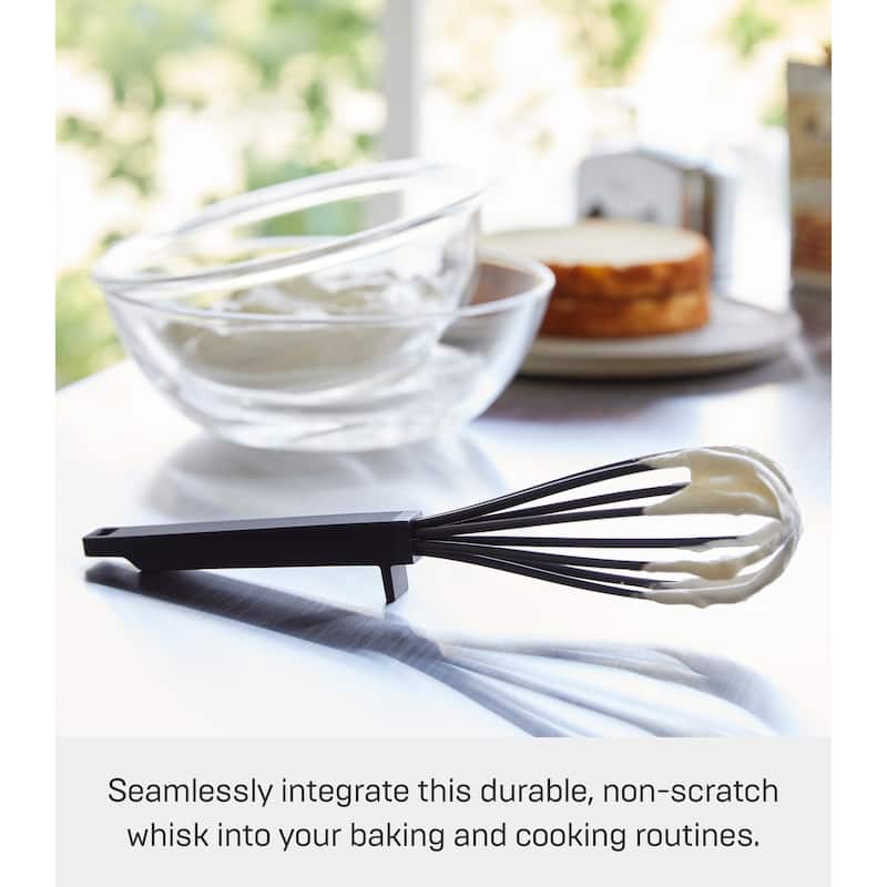 Yamazaki Home Floating Whisk, Silicone and Nylon - L 2.36 x W 2.36 x H 11.61 inches