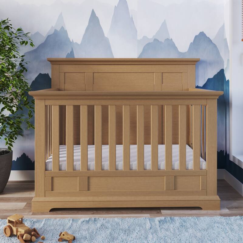 Jordyn Flat Top 4-in-1 Convertible Crib - Biscotti