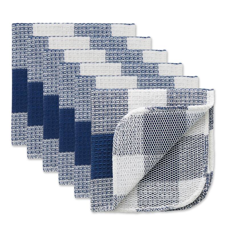DII Black Buffalo Check Scrubber Dishcloth Set of 6
