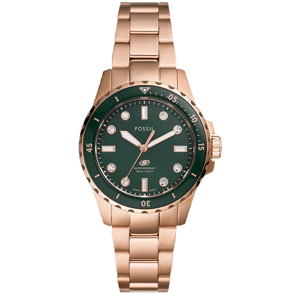 Fossil Women's Blue Dive Green Dial Watch - ES5371 - One Size