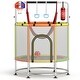 preview thumbnail 40 of 38, Gymax 6-in-1 Kids Trampoline Combo 55'' Toddler Play Activity Center