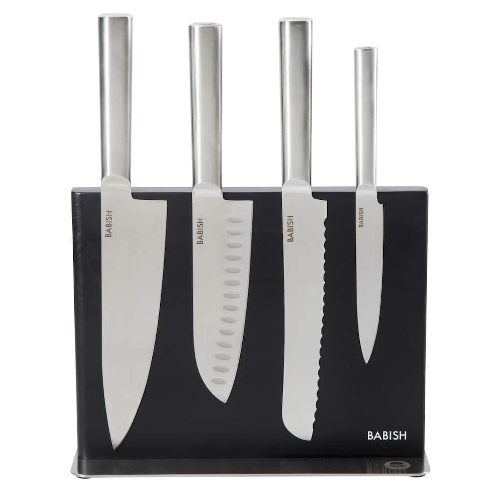 Babish 5 Piece 1.4116 German Steel Magnetic Knife Block Set