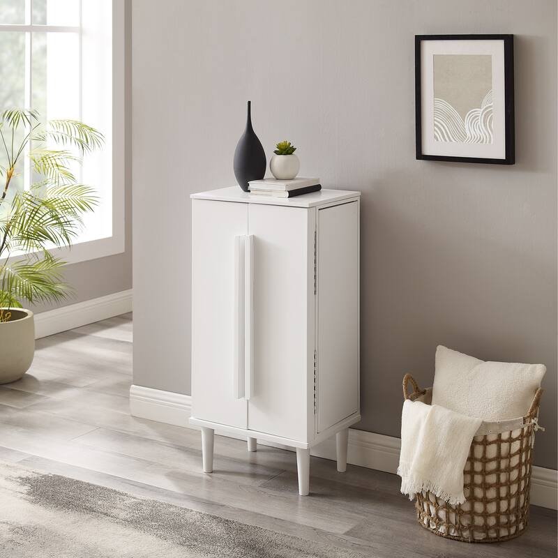 Keeler Wooden 7-Drawer Jewelry Armoire - White