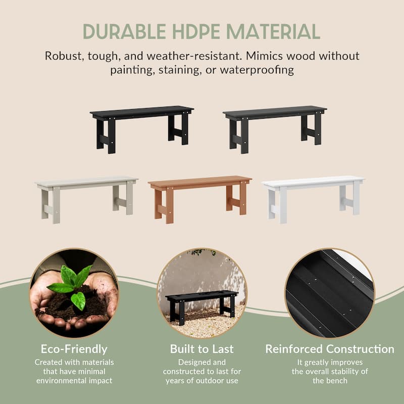Polytrends Shoreside Patio 48" Bench