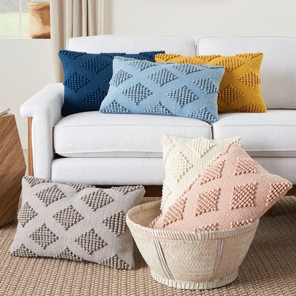 Mina Victory Life Styles Woven Diamonds Throw Pillow