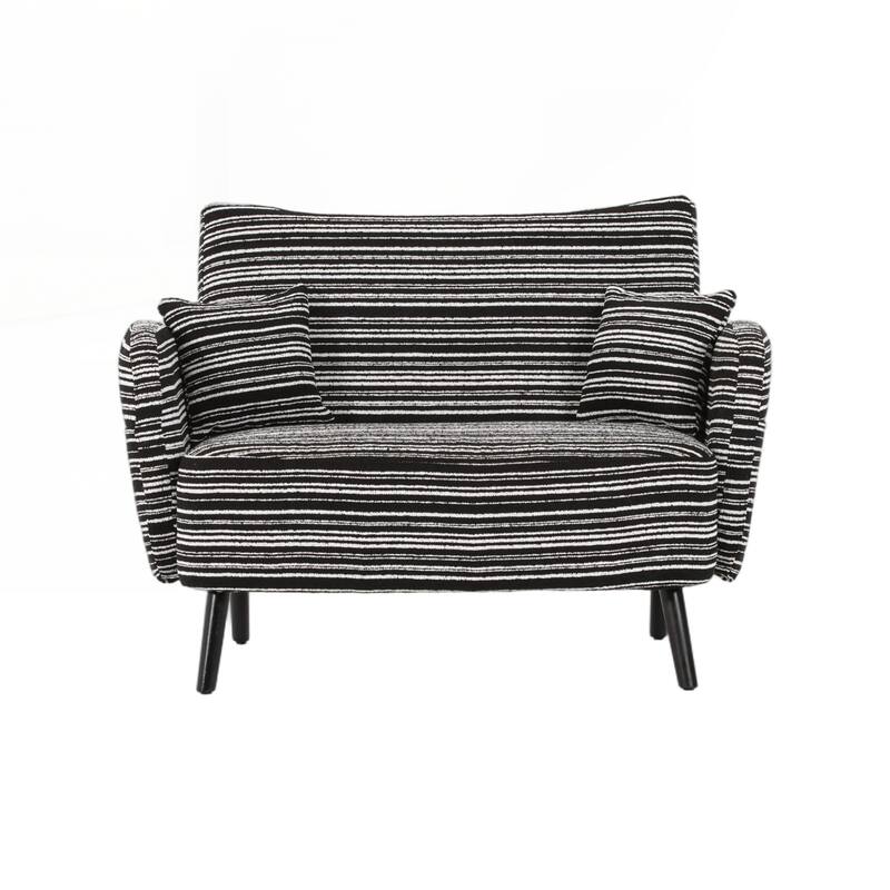 Modern style two-seater sofa with ultra-comfortable armrests, armrest pillows