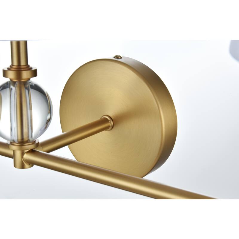 Bella 3 Light Bath Sconce with White Fabric Shade