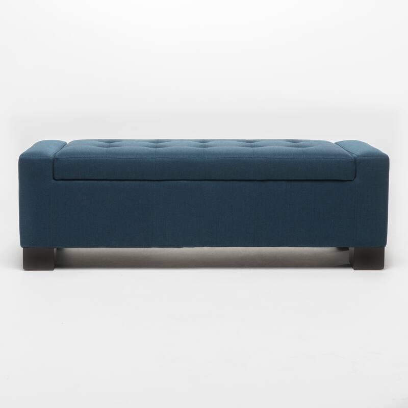 Storage Bench Upholstered Seat, End of Bed Bench Ottoman
