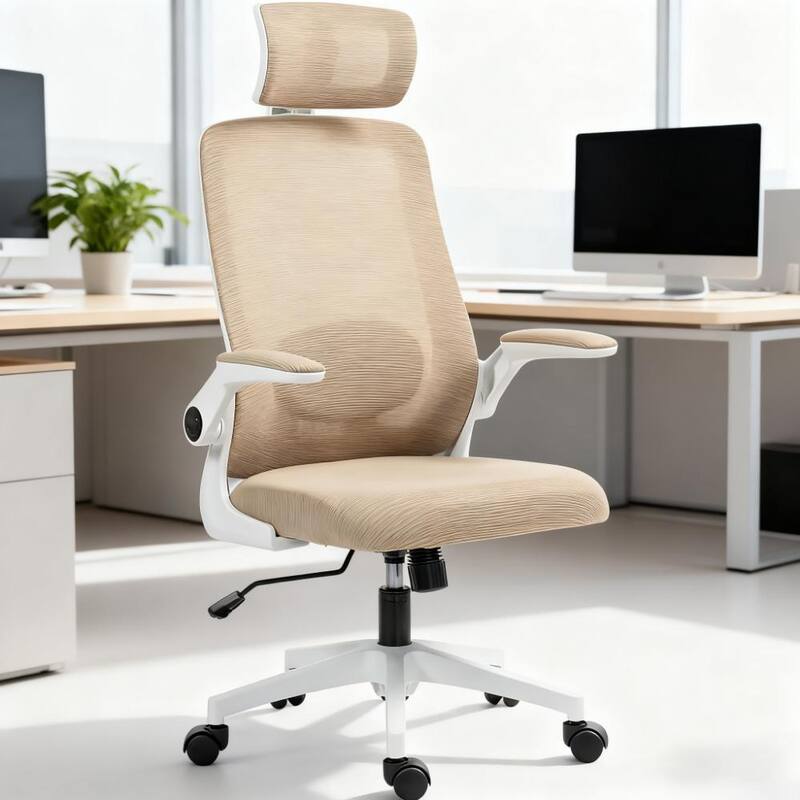 Anmytek Ergonomic Mesh Office Desk Chair Flip-up Armrest Rotatable Headrest Adjustable Lumbar Support
