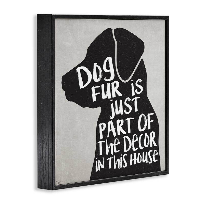 Stupell Dog Decor Phrase Humor Black Lab Family Pet Framed Wall Art