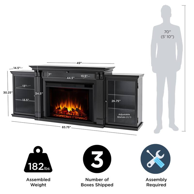 Tracey 84" TV Stand Electric Fireplace by Real Flame