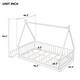 preview thumbnail 15 of 21, Twin Size Pine Tent-shaped Floor Bed with Guardrails & Door