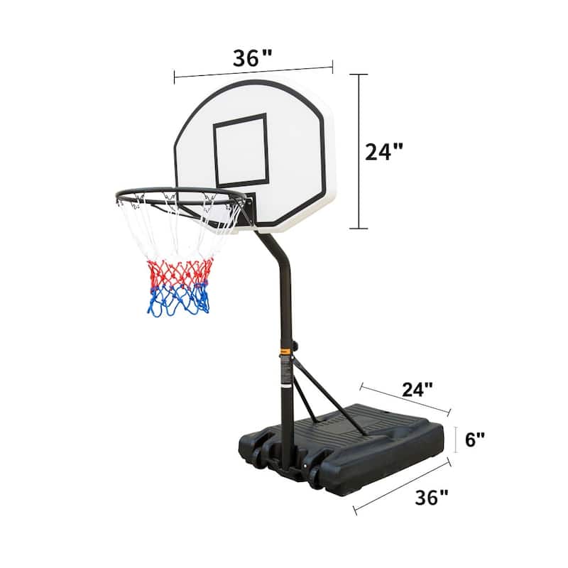 Portable Basketball Hoop 3.1ft to 4.7ft Height-Adjustable Basketball System Goal Stand for Kids
